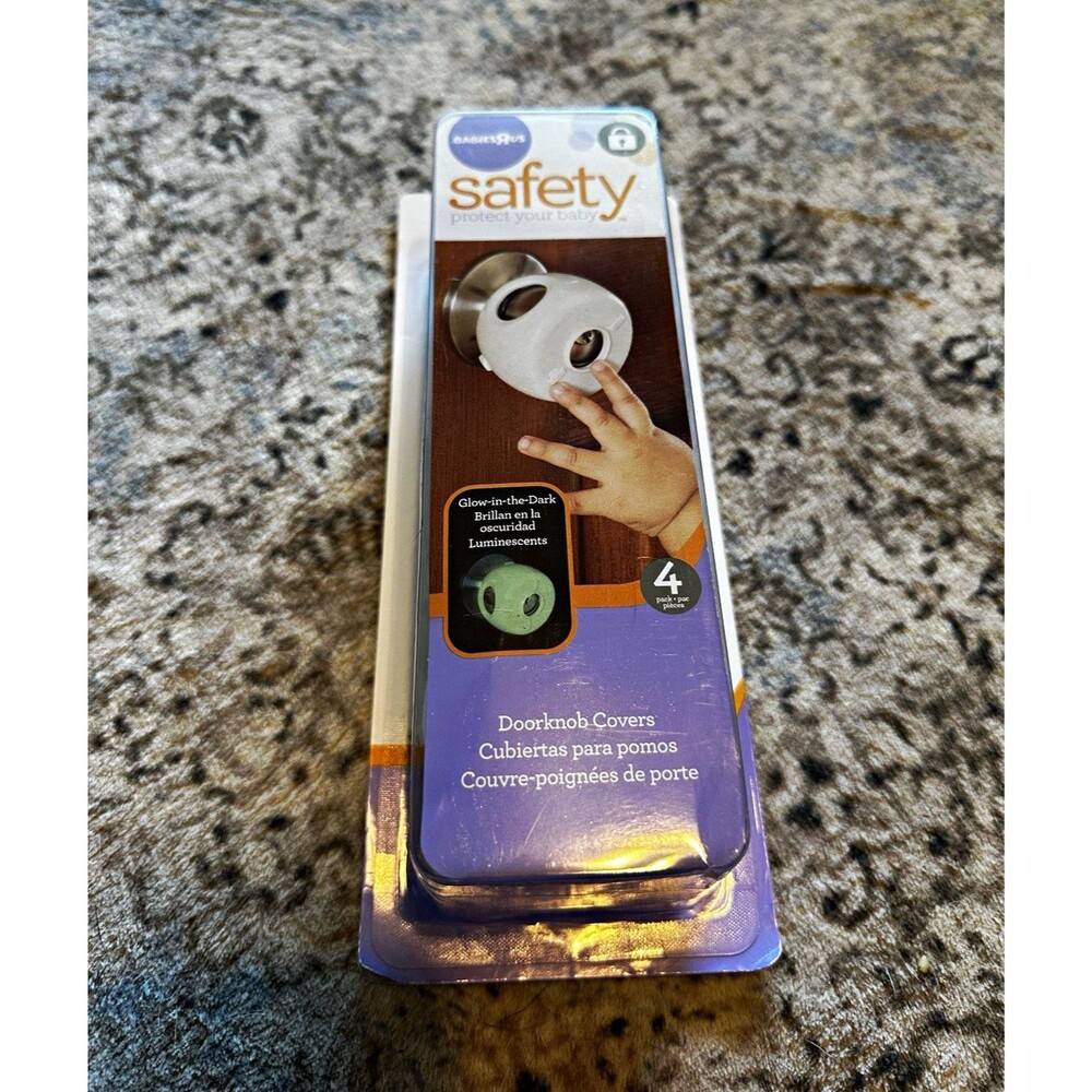 Babies"R"Us Safety Doorknob Covers Childproofing Glow-in-the-Dark 4 Pack